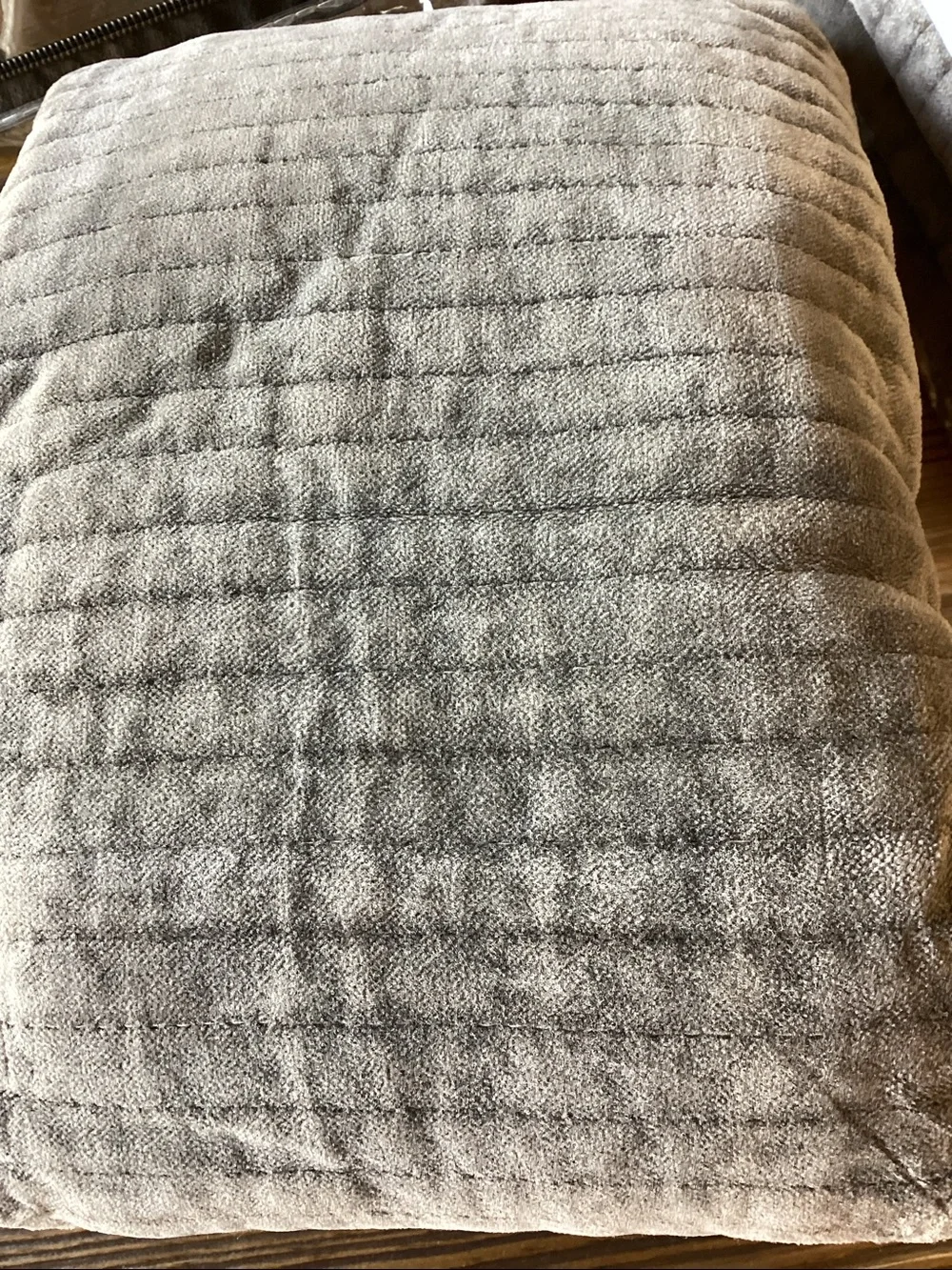 BNWT Pair of Washable Velvet Euro Shams 27” x 27”